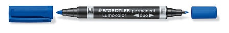 Staedtler Lumocolor permanent duo marker, blauw