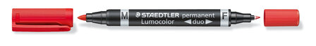 Staedtler Lumocolor permanent duo marker, rood