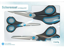 scharenset Westcott Easy Grip RVS, 3-delig, 13/18/21cm